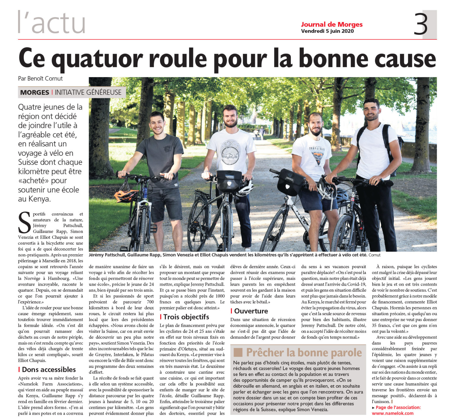 Journal de du 5 juin 2020 Namelok